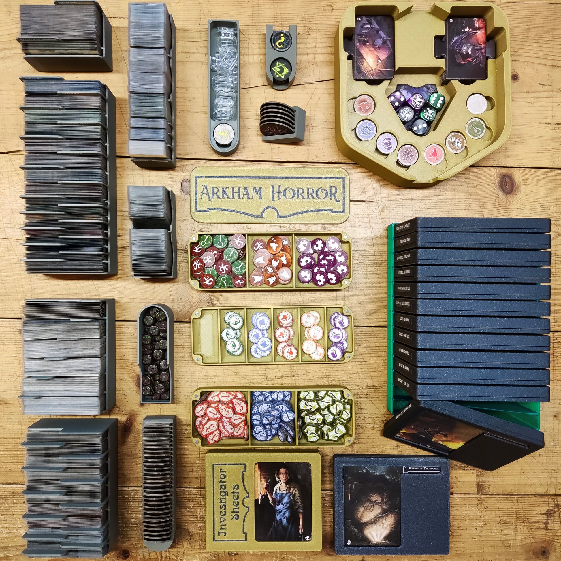 Arkham Horror (3rd edition) Compatible insert meeplekeepers Arkham Horror (3rd edition) Compatible insert meeplekeepers