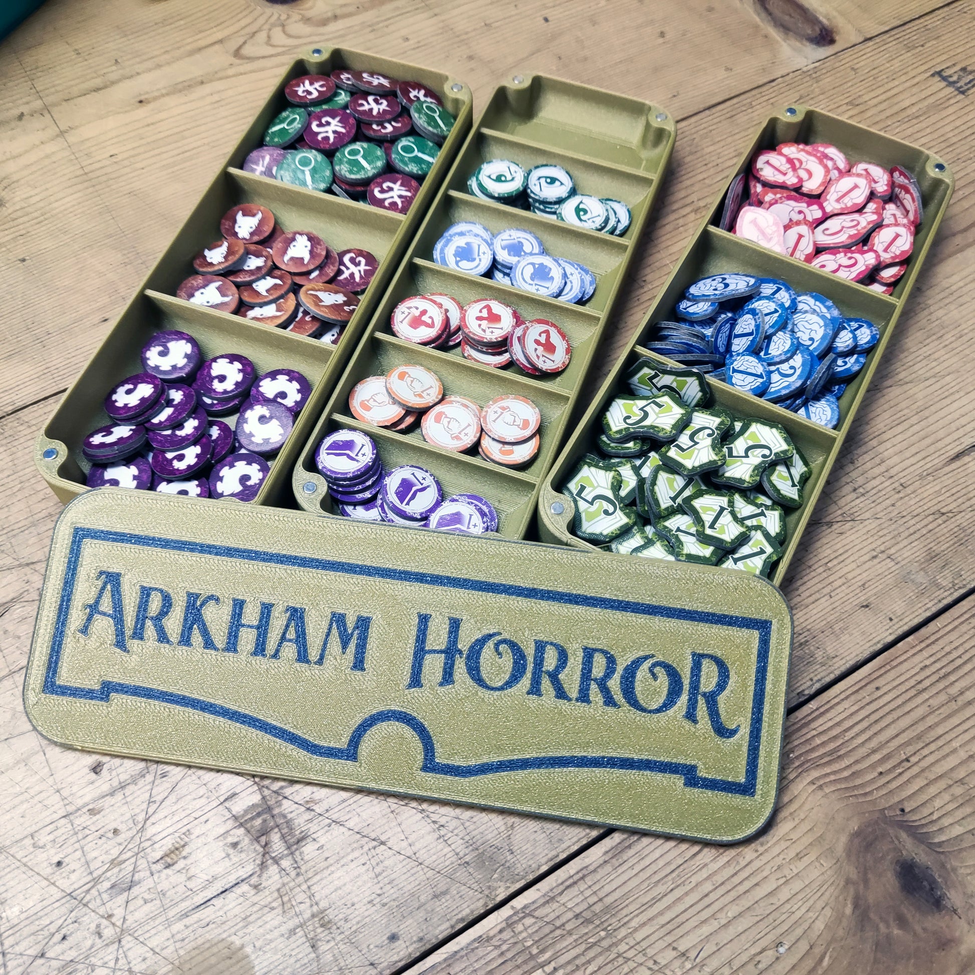 Arkham Horror (3rd edition) Compatible insert meeplekeepers Arkham Horror (3rd edition) Compatible insert meeplekeepers